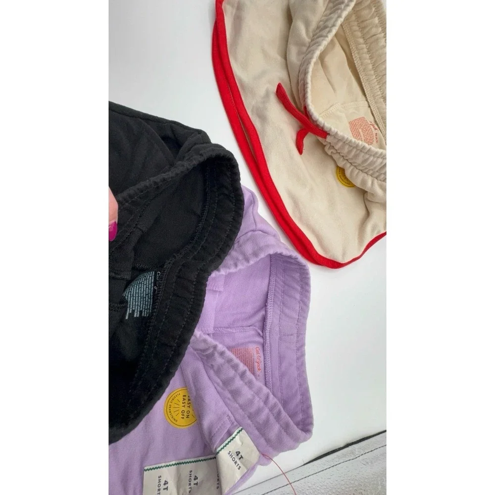 NEW three pieces of girls size 4T Cat & Jack shorts and skirt w/ built in shorts